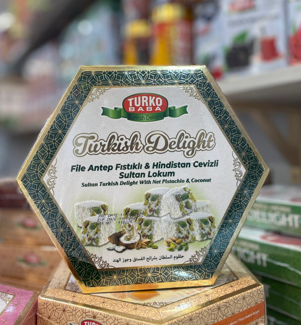 Turkish Delight with Pistachios and Coconut