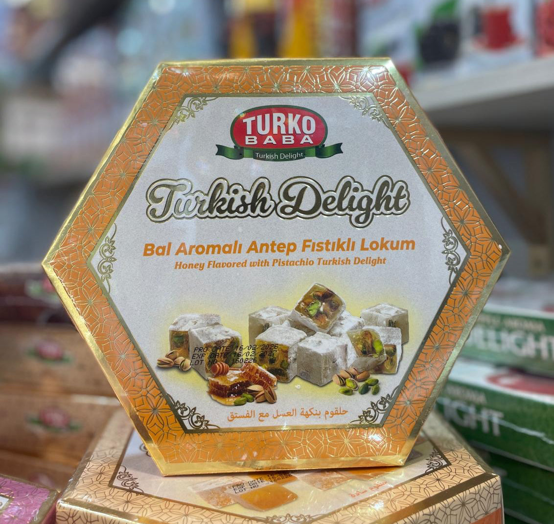 Turkish Delights Honey Flavoured with Pistachios